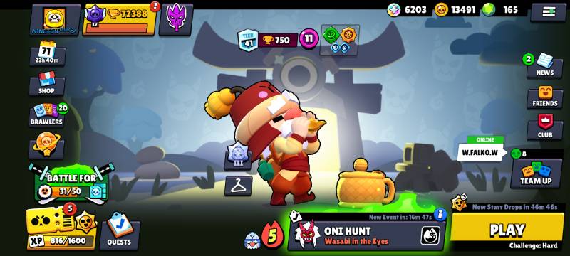 90 براولر | 72,388 کاپ | 71 مکس | 43 هایپرشارژ
