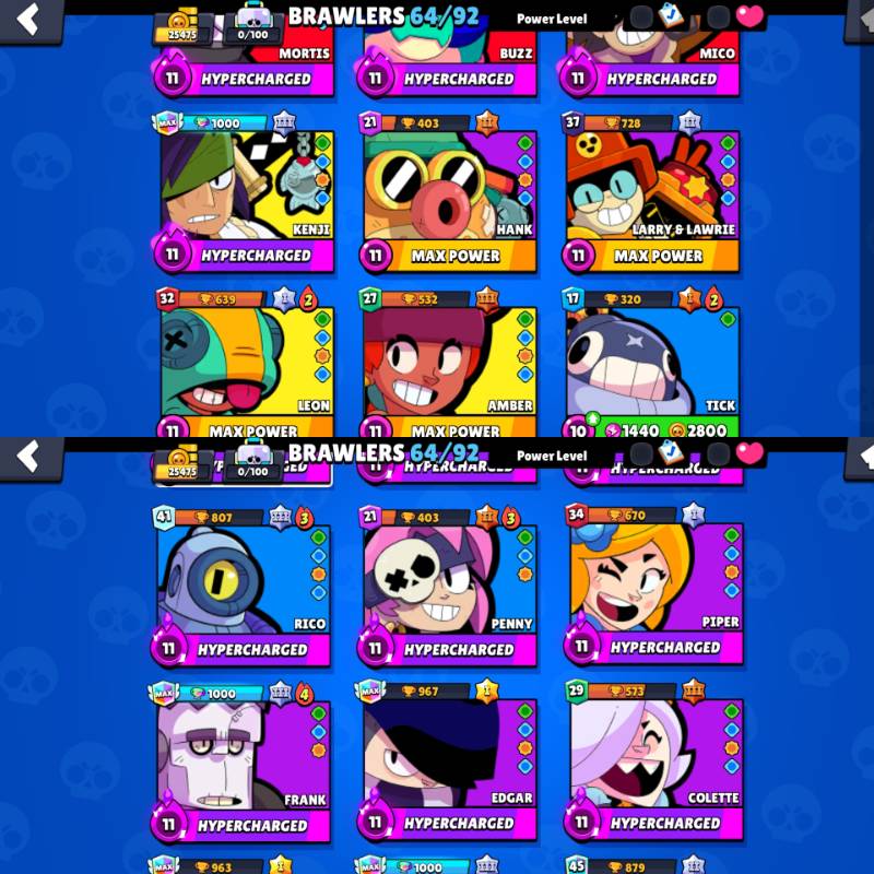 64 براولر | 25,475 کاپ | 17 مکس | 16 هایپرشارژ