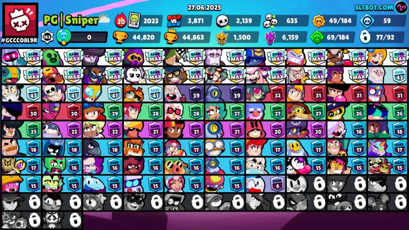 77 براولر | 44,820 کاپ | 19 مکس | 27 هایپرشارژ